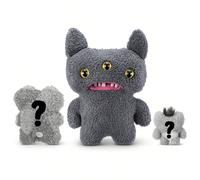 Confezione da 3 giocattoli di peluche di mostri brutti e divertenti della famiglia Fuggler, 1 mostro da 9 pollici, 1 Fugg da 5 pollici e 1 Fugg neonato misterioso da 3,5 pollici, giocattoli imbottiti 