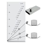 Confezione da 3 guide magnetiche per cuciture + 1 righello per cuciture e orlo rettilineo e 2 tipi di cucitura forata calibro da 1/8 a 5 pollici per trapunte, abbigliamento e berretti