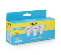 Confezione da 3 lampadine LED EDM 98209 F 5 W 45 W 38 W GU10 450 lm Ø 5 x 5,5