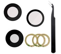 Confezione da 3 lenti in vetro zaffiro originali OEM per fotocamera posteriore posteriore compatibile con iPhone 13 Pro 6.1 pollici / 13 Pro Max 6.7 pollici + adesivo preinstallato + kit di attrezzi