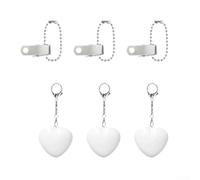 Confezione da 3 luci a LED a forma di cuore, ricaricabili con sensore di movimento e tocco, per borsetta/luce notturna/portachiavi, regalo di San Valentino per lei