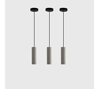 Confezione da 3 luci a Sospensione a LED in Cemento e Cemento, Creative, Tubo Rotondo, Articolo Lungo, da da soffitto per Isola da Cucina, da Decorativa Industriale retrò