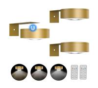 Confezione da 3 luci da parete a batteria, con display magnetico senza fili, luce artistica con telecomando, dimmerabile e timer, luce ritratto per cornice d'arte, 3 pezzi