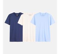 Confezione da 3 maglie girocollo slim-fit Bianco M Tinta unita