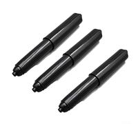 Confezione da 3 mandrini di ricambio per rotolo di carta igienica a molla, lunghezza regolabile (nero, 3 pezzi)