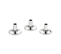 Confezione da 3 manicotti in feltro color argento dorato per batteria, in plastica, per percussioni