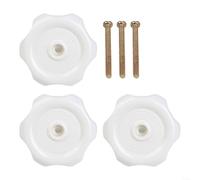 Confezione da 3 manopole di ventilazione per finestre camper con albero da 2,5 cm, adatte per la sostituzione o l'aggiornamento di componenti hardware interni per camper e rimorchi (bianco)