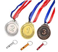Confezione da 3 medaglie con 3 pipe (oro, argento, bronzo), medaglie in metallo vincente con fiocco, premi vincitori, adatte per feste per bambini, eventi sportivi, concorsi, lezioni ed eventi