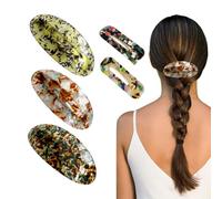 Confezione Da 3 Mezze Mollette Per Capelli E 2 Mollette Quadrate Per Pony, Mollette Per Capelli Da Donna, Mollette Per Capelli Retrò, Mollette Per Capelli Eleganti, Accessori Per Acconciature