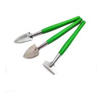 Confezione da 3 mini attrezzi da giardino per bonsai, pala per trapianto di piante grasse per piantine in acciaio inox, rastrello, cazzuola, terrario per interni ed esterni, piante d'appartamento