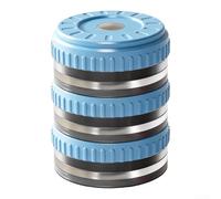 Confezione da 3 mini contenitori magnetici per pillole con guarnizione a prova di umidità e coperchio rotante per l'organizzazione portatile dei medicinali (blu)
