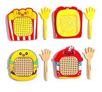 Confezione da 3 mini lavagne magnetiche da disegno e labirinto, 2 in 1, giocattolo antistress, da appendere, per bambini/adulti, gadget per alleviare l'ansia (giallo)