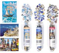 Confezione da 3 mini puzzle da 150 pezzi per adulti piccoli puzzle da 15 x 10 cm, giocattoli per l'intrattenimento per la casa