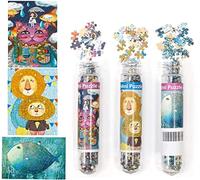 Confezione da 3 mini puzzle da 150 pezzi per adulti piccoli puzzle da 15 x 10 cm, giocattoli per l'intrattenimento per la casa