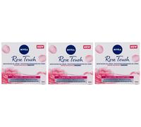 (CONFEZIONE DA 3) NIVEA ROSE TOUCH CREMA GEL IDRATANTE 3X50ML 3X1,7oz