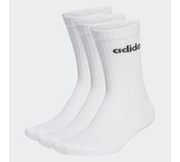 adidas Unisex - Adulto Linear Crew Cushioned Socks 3 Pairs, White / Black, 45-48