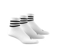 adidas Unisex - Adulto 3-Stripes Cushioned Sportswear Mid-Cut Socks 3 Pairs, White / Black, 13-14.5