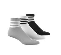 Calzini corti unisex adidas 3-Stripes Cushioned Sportswear Mid-Cut Socks 3 Pairs IC1318 Grigio 49-51