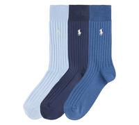 Confezione da 3 paia di calze in cotone egiziano Blu 43/46