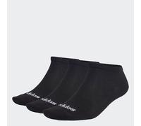 adidas Mixte Thin Linear Low-Cut Socks 3 Pairs, Black / White, 42-45