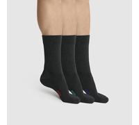 DIM Uomo - Set di 3 calzini in cotone traspirante | Comfort quotidiano | Etichetta francese, Nero, 39-42