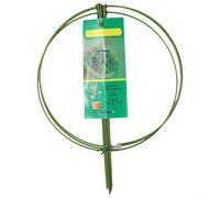 Confezione da 3 pali di supporto per piante in ferro resistente, gabbie da giardino per pomodori, peonie, rose, ortensie, ortensie, piante rampicanti, per interni ed esterni, verde, 20-22 cm (22 cm)