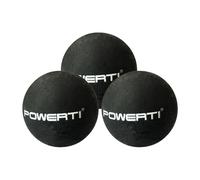 Confezione da 3 palline da squash in gomma gialle a