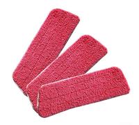 Confezione da 3 panni in microfibra per lavapavimenti piatti, spray d'acqua, adatti per la pulizia della casa e la cura del pavimento (rosso)
