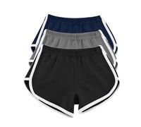 Confezione da 3 pantaloni corti da donna per yoga, danza, atletica, ciclismo, escursionismo, sport, leggeri, comodi, traspiranti, pantaloni da pigiama, Rosa acceso, S