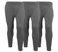 Confezione da 3 pantaloni intimi termici da uomo, lunghi, strato di base, estremamente caldi spazzolati, interno ultra morbido, leggings