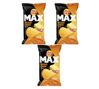Confezione da 3 patatine di formaggio e cipolla Lay’s MAX da 185 g croccanti ...