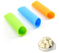 Confezione da 3 pelatrici per aglio,Pela Aglio in Silicone,Sbuccia Aglio,Rulli per Aglio,Pela Aglio Gadgets Professionali,per Sbucciare la Cucina Senza Odor