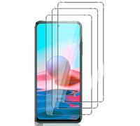 Confezione da 3 pellicole proteggi schermo compatibili per Xiaomi Redmi Note 10/10S, vetro temperato, durezza 9H, senza bolle, antigraffio