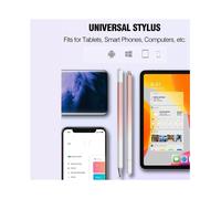 Confezione da 3 Penne Stilo per Touch Screen, Penna Stilo Universale con Punte A Disco e Punte In Fibra Extra per Tablet e Telefoni