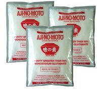 Confezione da 3 pezzi - [3 x 454 g] monosodico glutammato AJI-NO-Moto Monosodium Glutammate E621 + un piccolo peluche - Bambole in legno