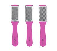 Confezione da 3 pezzi a doppia faccia lima per piedi per raspa per rimuovere la pelle morta Scrubber per la rimozione della pelle dura per piedi bagnati e asciutti screpolati (rosa)