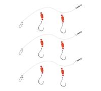 Confezione da 3 pezzi compatti da viaggio per pesca in acqua salata rig a prova di corrosione cambio rapido clip per mare lago uso compatto lenza da pesca