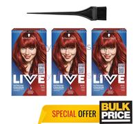 Confezione da 3 pezzi Schwarzkopf LIVE 035 Real Red Intense Pigment...