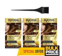 Confezione da 3 pezzi Syoss Oleo 6-76 Warm Copper Ammoniaca Free Hair Color I...