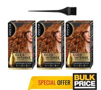Confezione da 3 pezzi Syoss Oleo 7-77 Red Ginger Hair Color Intense Vibrant T...