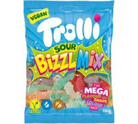 Confezione da 3 pezzi Trolli Bizzl Mix Sour 3 x 150 g miscela di gomma di frutta zuccherata
