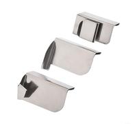 Confezione da 3 posizionatori anti-rotolo per tessuto e guida per cuciture per macchine da cucire overlock, strumento di guida per orlo in metallo per prevenire il rotolamento e migliorare la