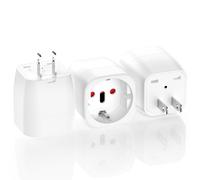 Confezione da 3 prese da viaggio Upgrade, adattatore da viaggio europeo per il Giappone, compatibile con Europa, Italia, Svizzera, Brasile, Stati Uniti, Giappone, con adattatore di tipo A (10 A 250 V