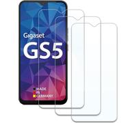 confezione da 3 protezioni per lo schermo di Gigaset GS5, vetro blindato con durezza 9H - Antigraffio, antiolio, resistente alle impronte digitali - Impermeabile - Compatibile con la custodia