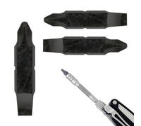 Confezione da 3 punte per cacciavite bifacciali di ricambio per Leatherman Multi-Tool - #1-#2 testa Phillips + 3/16 testa piatta - Aggiungi o sostituisci il tuo cacciavite multiuso - Misura esatta per