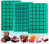 Confezione da 3 quadrati Gommosi da 40 cavità Stampi in Silicone per Caramelle Quadrati Stampo Silicone per Cioccolato Stampi Silicone Stampo a Cubo per Cioccolatini,per fare Caramelle al Cioccolato