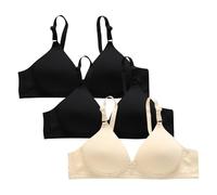 Confezione da 3 reggiseni comodi da donna UK con cinturino sottile taglie forti spalline regolabili comodi reggiseni per donne anziane traspirante ad alto supporto reggiseno da donna per tutti i