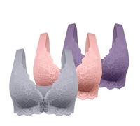 Confezione da 3 Reggiseni da Donna Senza Ferretto,Cuciture Reggiseno Sottile Estivo Ice Comfort Top Donna Reggiseno Senza Ferretto Schiena Scoperta Tezenis Morbido di Base per Grandi Taglie Forti