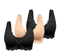 Confezione da 3 Reggiseni da Donna Senza Ferretto, Sottile Estivo Ice Comfort Top Donna Reggiseno Schiena Scoperta Tezenis Morbido di Base per Grandi Taglie Forti (T, L)