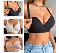 Confezione da 3 reggiseno sexy per allattamento senza imbottitura, comodo clip frontale, lingerie per allattamento al seno per le donne
